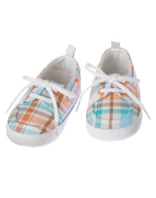 Plaid Boat Crib Shoe