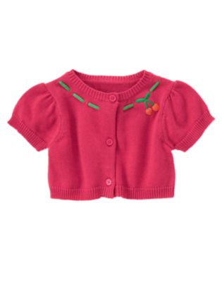 Cherry Embroidered Cardigan