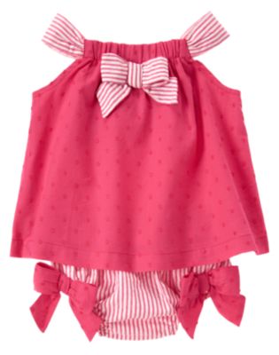 Bow Stripe Two-Piece Set