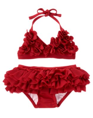 Rosette Tulle Skirted Bikini