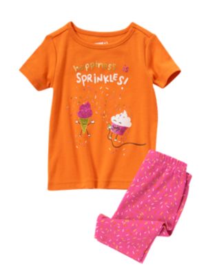 Sparkle Treats Shortie Two-Piece Pajama Set