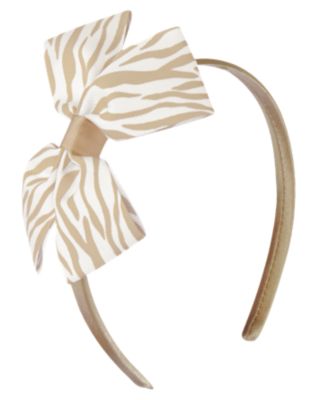 Zebra Stripe Bow Headband