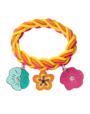 Flower Charm Braided Bracelet