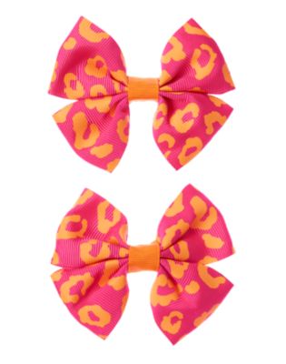 Leopard Bow Barrette 2-Pack