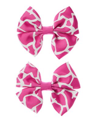 Giraffe Bow Barrette 2-Pack