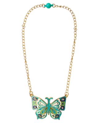 Gem Butterfly Pendant Necklace