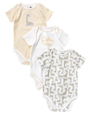 Giraffe Bodysuit 3-Pack