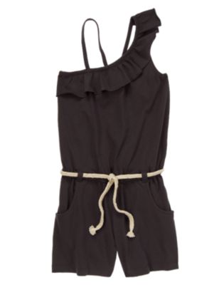 Ruffle One-Shoulder Romper