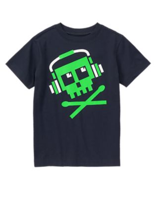 Skull + Drum Sticks Tee