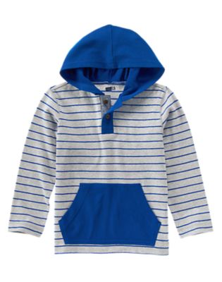Stripe Hooded Pullover