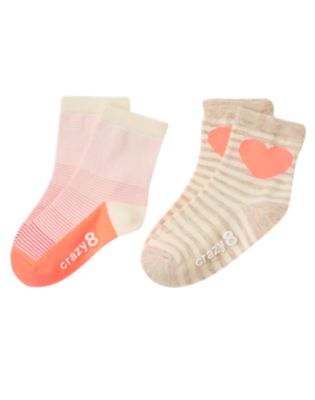 Heart Stripe Socks 2-Pack