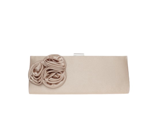 Sasha Satin Flower Clutch