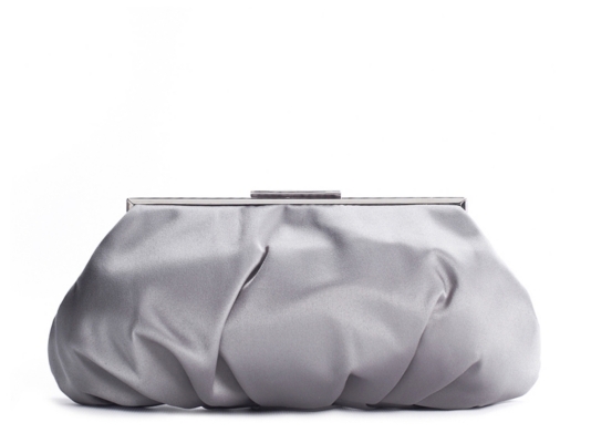 Lulu Townsend Gathered Satin Clutch
