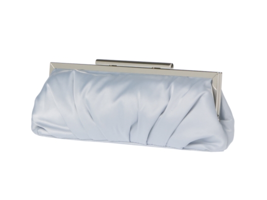Sasha Pleated Satin Framed Clutch