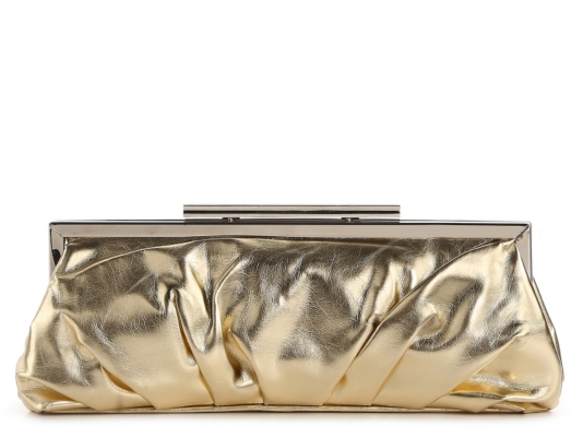 Lulu Townsend Metallic Frame Clutch