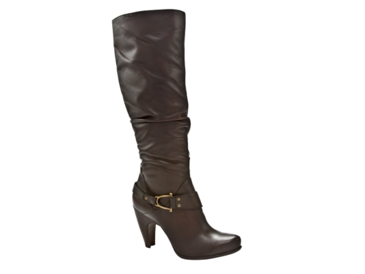 BX by Bronx Zari Leather Ruched Boot
