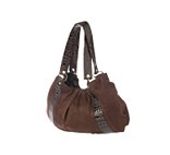 Lulu Townsend Suede and Reptile Hobo