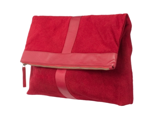 Lulu Townsend Two Tone Suede Clutch