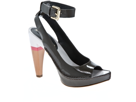 Celine Patent Ankle Strap Platform