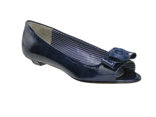 Moschino Patent Peep Toe Flat