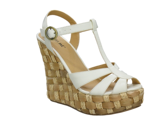 Miss Me Heart 10 T-Strap Wedge Sandal