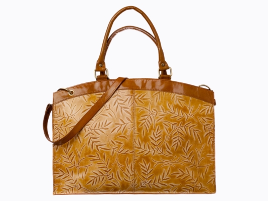 Poppie Jones Leather Batik Satchel