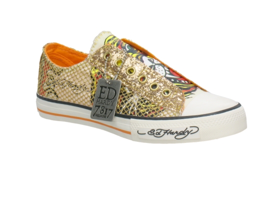 Ed Hardy Tiger Print Slip On Sneaker