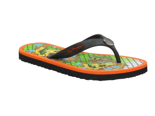 Ed Hardy Women's Tattoo Printed Flip Flop