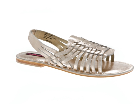 Dollhouse Healey Metallic Leather Huarache Sandal