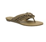 JS by Jessica Ruffle Suede Sandal