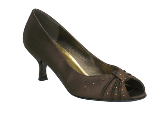 Stuart Weitzman Glotallu Satin Peep Toe Pump
