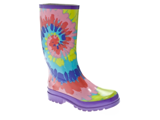 Dirty Laundry Raindrop Tie Dye Rain Boot