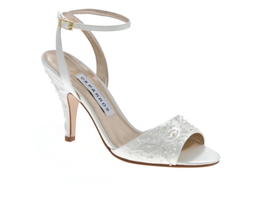 Caparros Vow Embroidered Satin Sandal