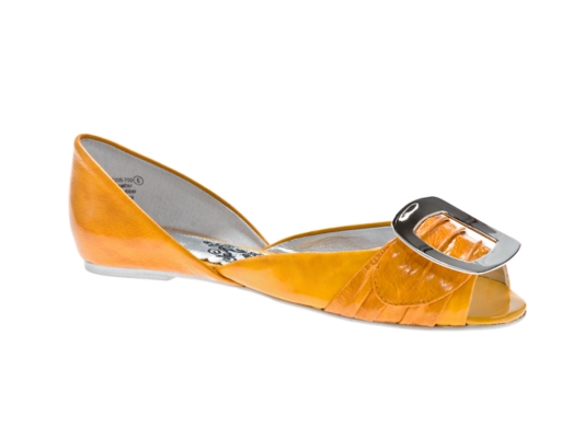 Naughty Monkey Take My Picture Patent Peep Toe Flat