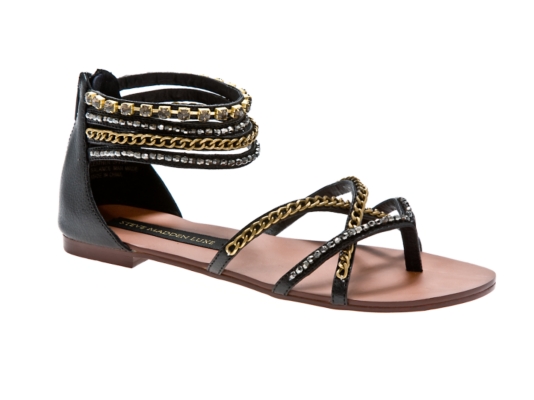 SM Luxe Brooch Leather Gladiator
