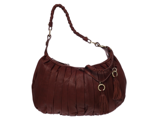 Sabina Pleated Leather Hobo