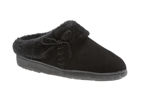 Minnetonka Women's Fur Lined Suede Clog