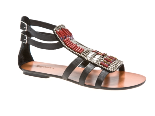 Zigi Soho Peach Beaded Gladiator Sandal
