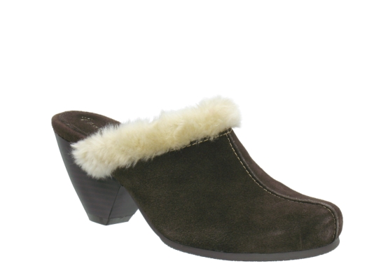 Bare Traps Eclipse Fur Trimmed Suede Mule