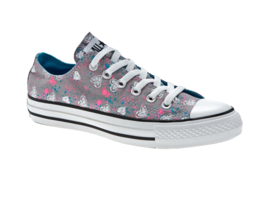 Converse Unisex Chuck Taylor® Grey Heart Print Sneaker