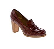 Marc by Marc Jacobs Croc Patent Penny Loafer Pump