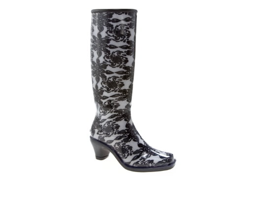 dav Fashion Lace Waterproof Rain Boot