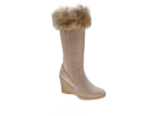 Bearpaw Ricca Suede and Fur Wedge Boot