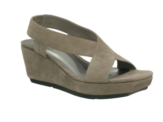 JONES NEW YORK Schrute Suede Platform Wedge Sandal