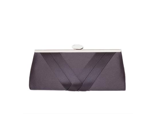 Lulu Townsend Criss Cross Satin Clutch