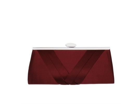 Lulu Townsend Criss Cross Satin Clutch