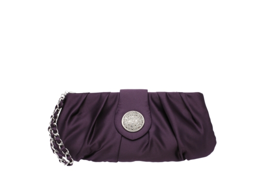 Lulu Townsend Pleated Satin Clutch