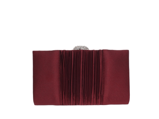 Lulu Townsend Rouched Satin Box Clutch