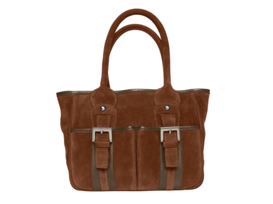 Audrey Brooke Suede Bucket Satchel