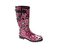 Chooka Hello Kitty Punk Buttons Waterproof Rain Boot